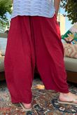 Sandbar Linen Blend Bloom Barrel Pant Rioja